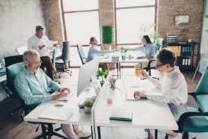 people working together in an office