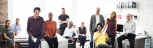 group of diverse people in the workforce