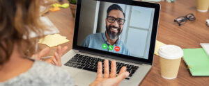 people on video call talking to eachother